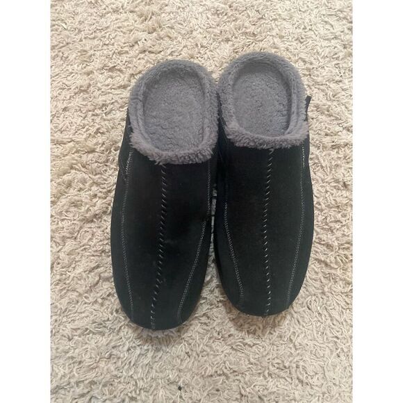 Orthofeet Men's Orthopedic Clog Slippers Black Asheville Casual Slip-On - Picture 2 of 8